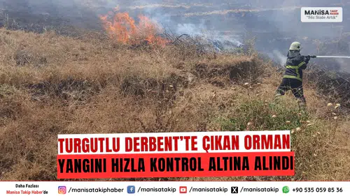 Turgutlu Derbent’te Çıkan Orman Yangını Hızla Kontrol Altına Alındı