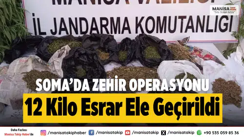 Soma’da Uyuşturucu Operasyonu: 12 Kilo Esrar ve 15 Kök Kenevir