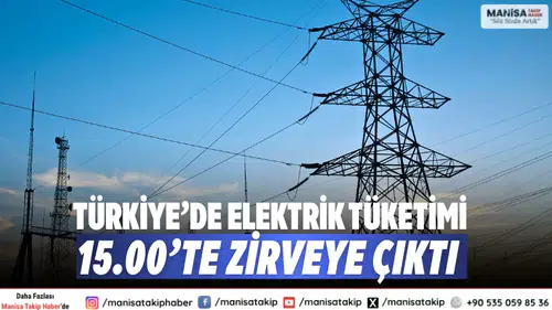 Türkiye’de Elektrik Tüketimi 15.00’te Zirveye Çıktı