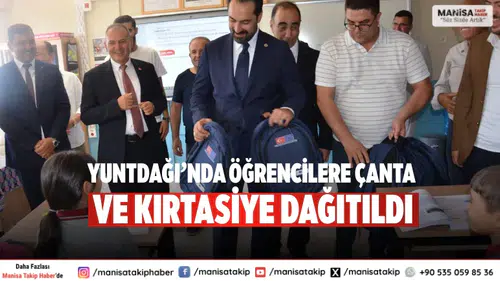Yuntdağı’nda Öğrencilere Çanta ve Kırtasiye Dağıtıldı
