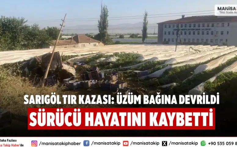 Sarıgöl Tır Kazası: Üzüm Bağına Devrildi, Sürücü Hayatını Kaybetti