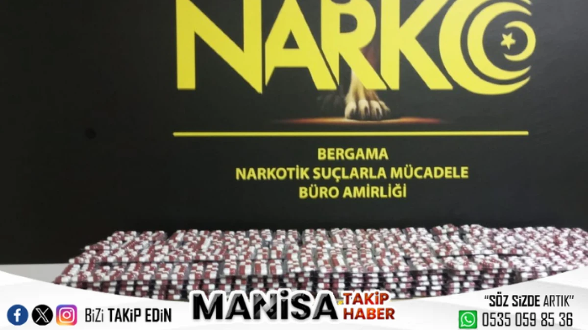 Bergama’da 5.990 Sentetik Ecza Hapı Ele Geçirildi: İlçede Rekor Miktar