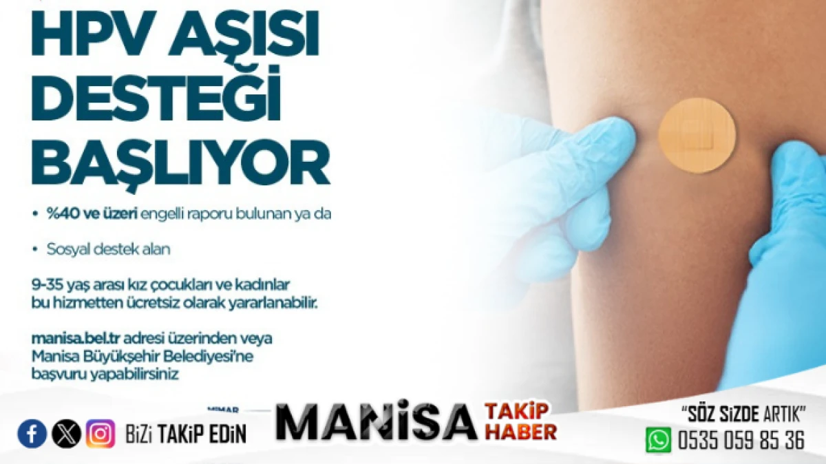 Büyükşehir’den HPV Aşısı Desteği