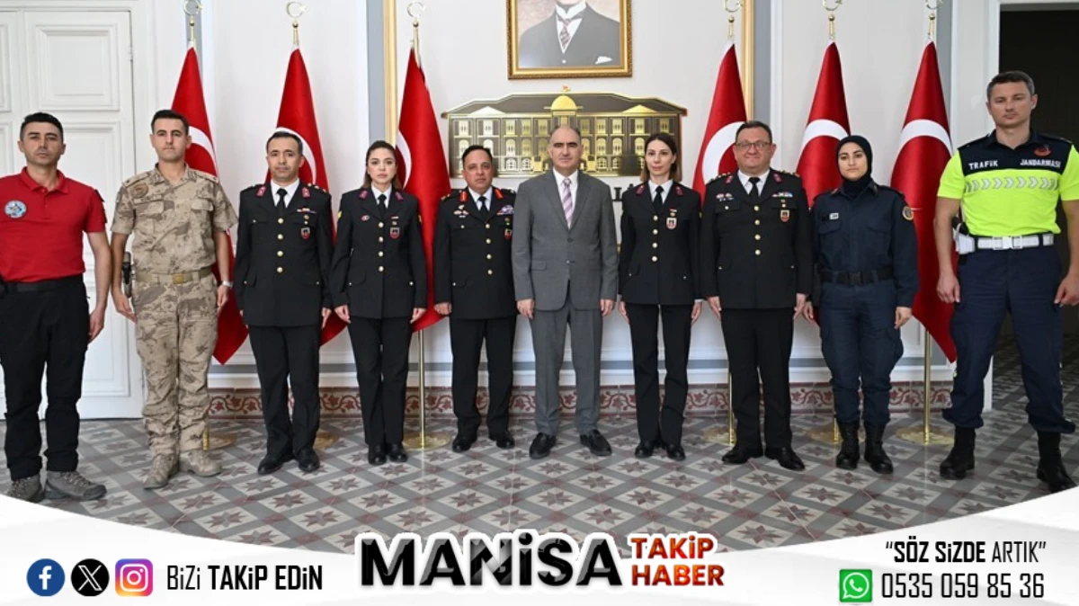 Jandarma Teşkilatı’nın 186. Yıl Dönümünde Manisa Valisi Vahdettin Özkan’a Ziyaret