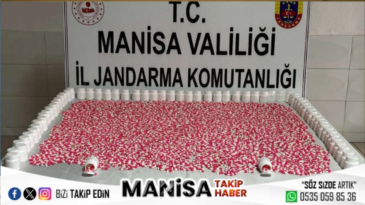 Manisa Soma'da Jandarmadan Uyuşturucu Operasyonu: 7 Bin 95 Sentetik Hap Ele Geçirildi, 3 Şüpheli Tutuklandı