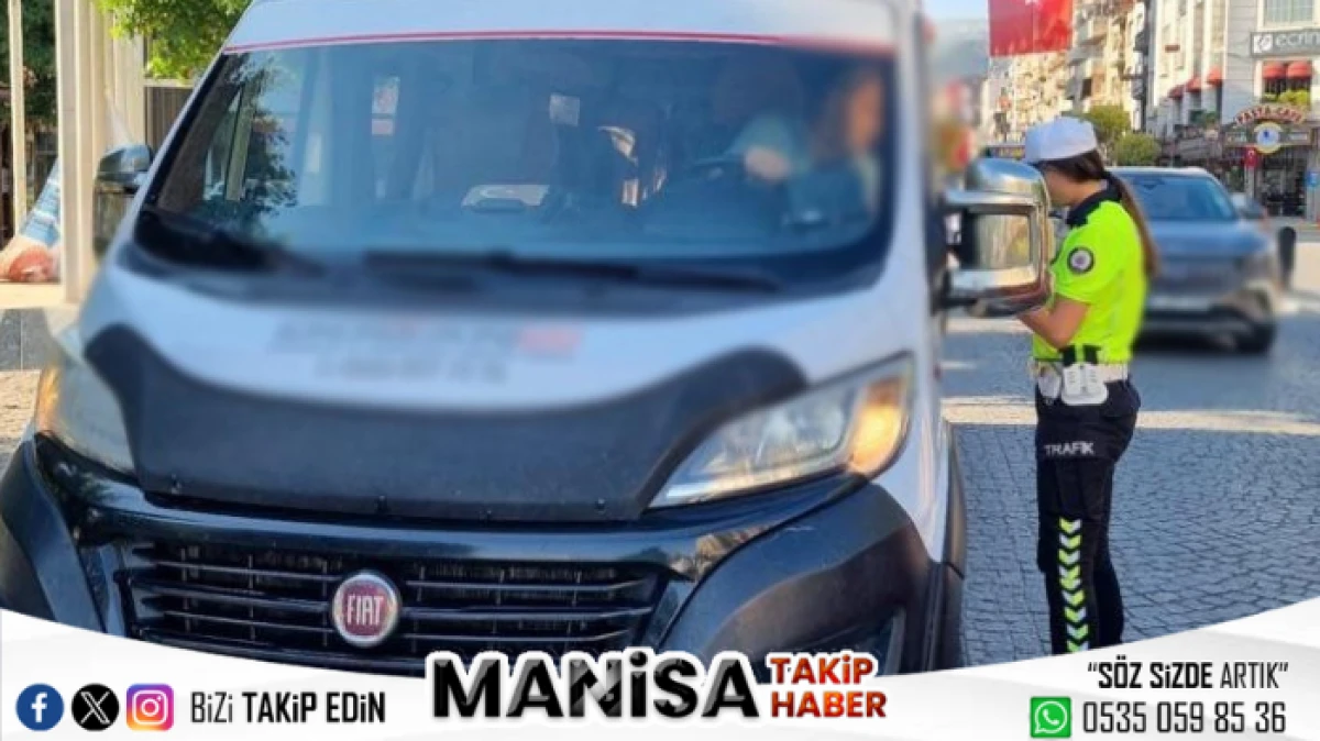 Manisa'da Okul Servislerine Denetim: 9 Araca 12 Bin 821 TL Ceza