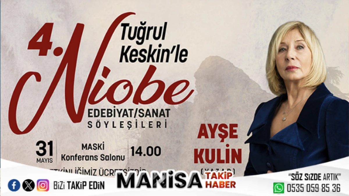 Niobe Edebiyat ve Sanat Söyleşileri’nde Ayşe Kulin Manisalılarla Buluşuyor