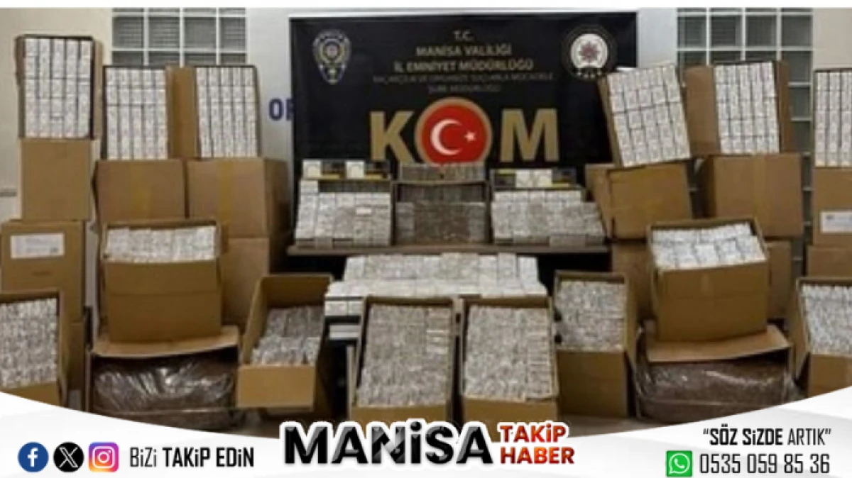 Salihli’de Tütün Kaçakçılığına Darbe: , 152 bin adet doldurulmuş makaron ve 240 kg kıyılmış tütün ele geçirildi 2 Şüpheliye Adli İşlem