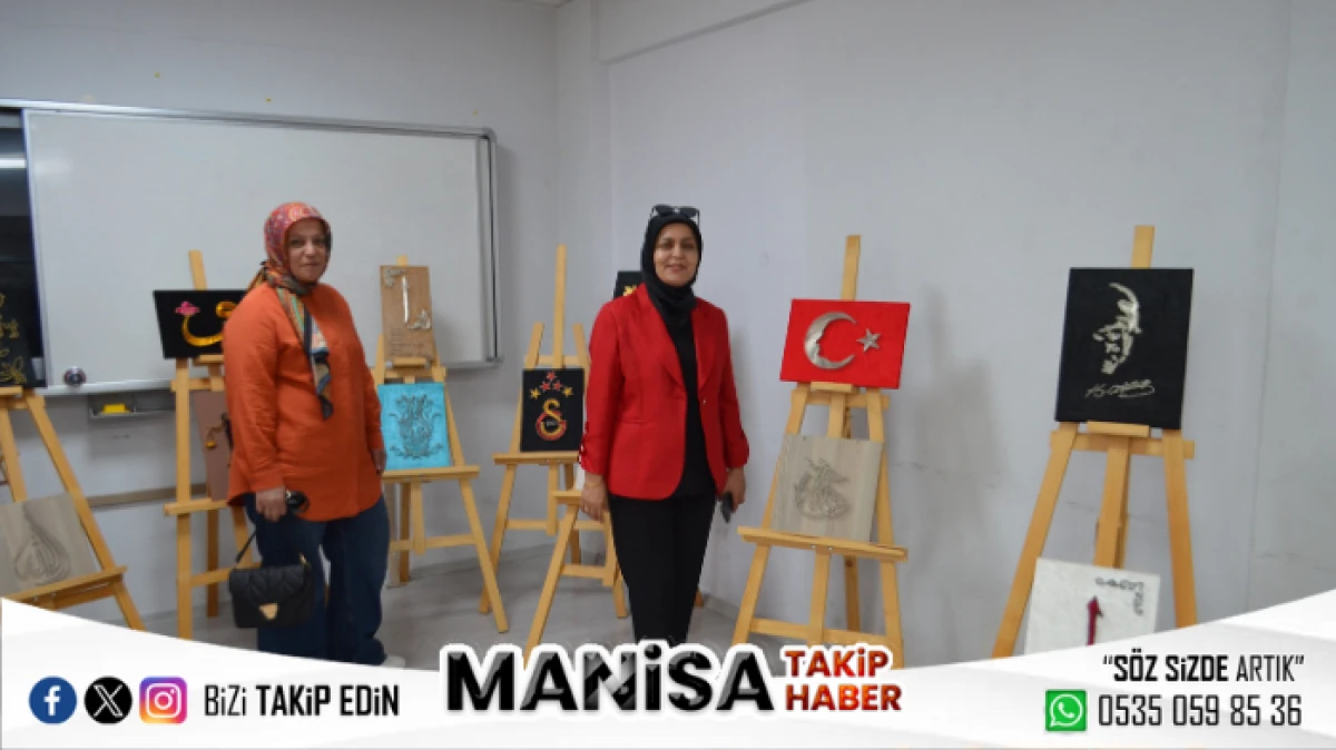 Selendi’de Kursiyerlerin El Emeği Göz Nuru Eserleri Sergilendi