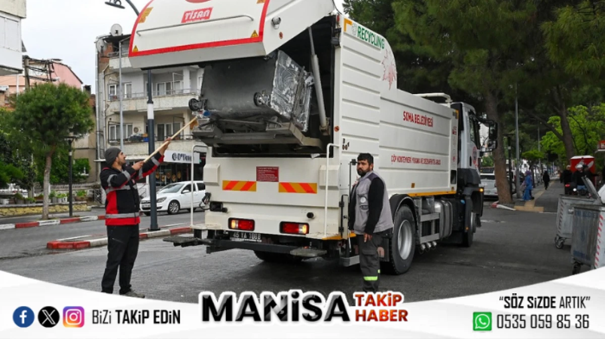  SOMA BELEDİYESİ’NDEN TEMİZLİK SEFERBERLİĞİ: HER KÖŞE TERTEMİZ