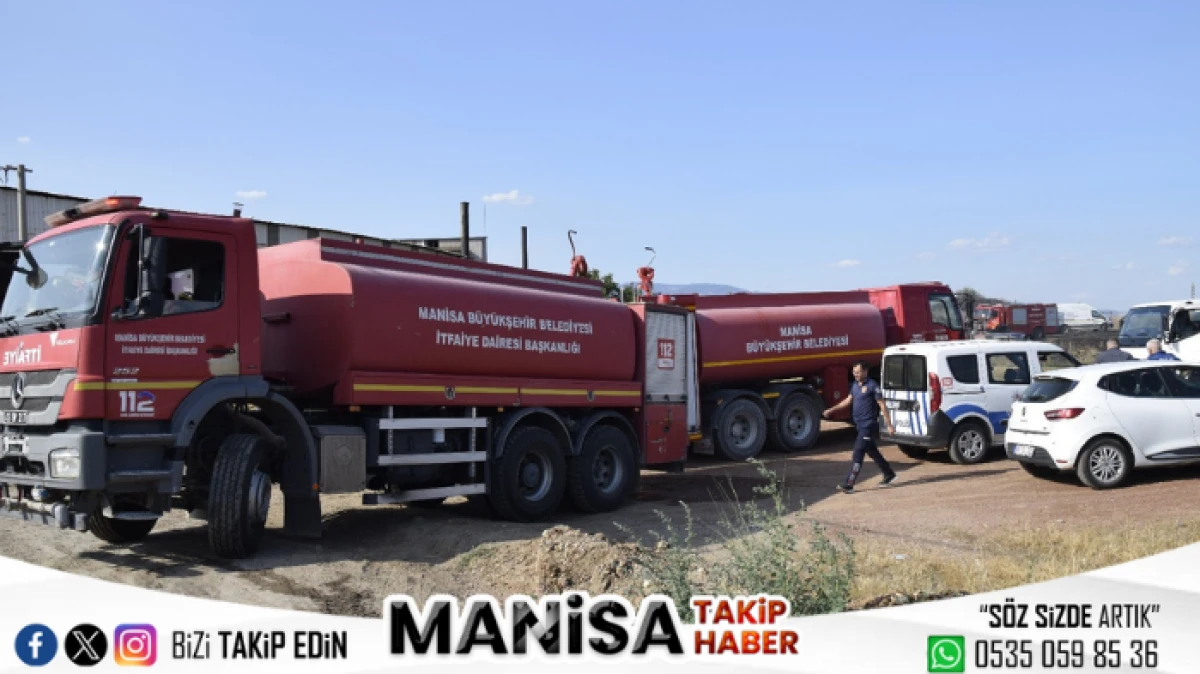 Turgutlu’da Tarım Arazisinde Korkutan Yangın